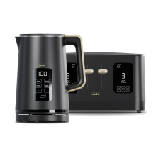 Cello Kettle and Toaster 4 Slice Set Digital BLACK Fast FREE DELIVERY