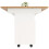 (White, MDF) White Kitchen Island with Wood Grain 10