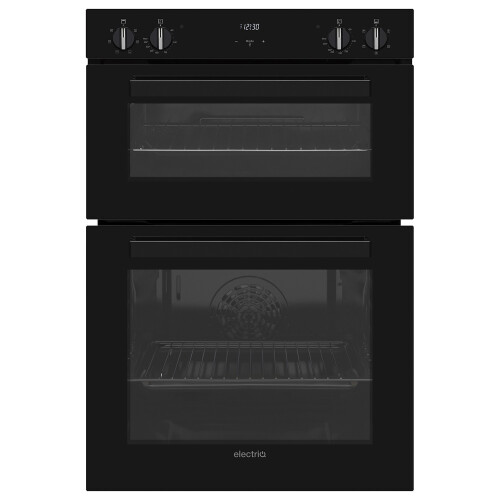 electriQ Built-In Electric Double Oven - Black EQDO1BLACK