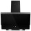 electriQ 60cm Angled Hood with Touch Control – Black Glass 1
