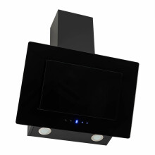 electriQ 60cm Angled Chimney Cooker Hood with Colour Change Lights - Bl eiqATS60
