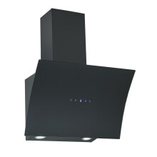 electriQ 60cm Curved Angled Hood with Touch Control - Black eiQ60TOUCHACURVBL