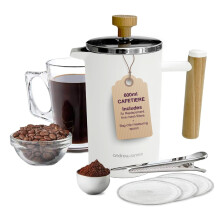 Cafetiere French Press Coffee Plunger Maker Double Walled Stainless Steel 600ml