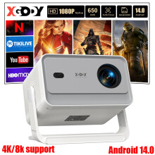 XGODY 8K Android 14.0 Smart Projector 4K FHD 1080P WiFi Bluetooth Home Theater