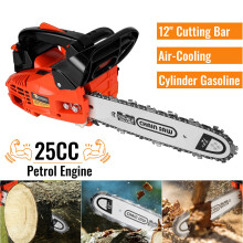 Petrol Chainsaw 20" 2-Stroke 45cm Cutting Bar Handle Chainsaw 25cc Easy-start UK