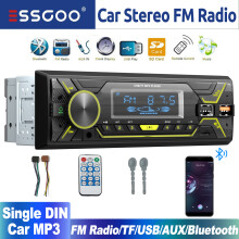 ESSGOO Single 1 Din Car Stereo Radio Bluetooth In Dash Head Unit FM Head Unit