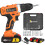 Cordless Combi Drill Electric Driver Screwdriver Set Worklight Li-Ion 2 Battery 1