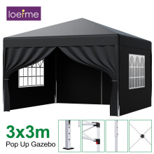 Gazebo Pop-up Heavy Duty Outdoor Marquee Waterproof Canopy Sunshade with 4 Sides