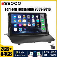 9'' Apple Carplay For Ford Fiesta 2009-2016 Android 14 Car Stereo Radio GPS BT
