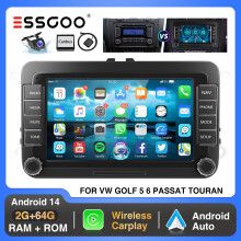 7" Apple Carplay Car Stereo For VW GOLF 5 Polo Tiguan Android 14 64G GPS Nav Cam