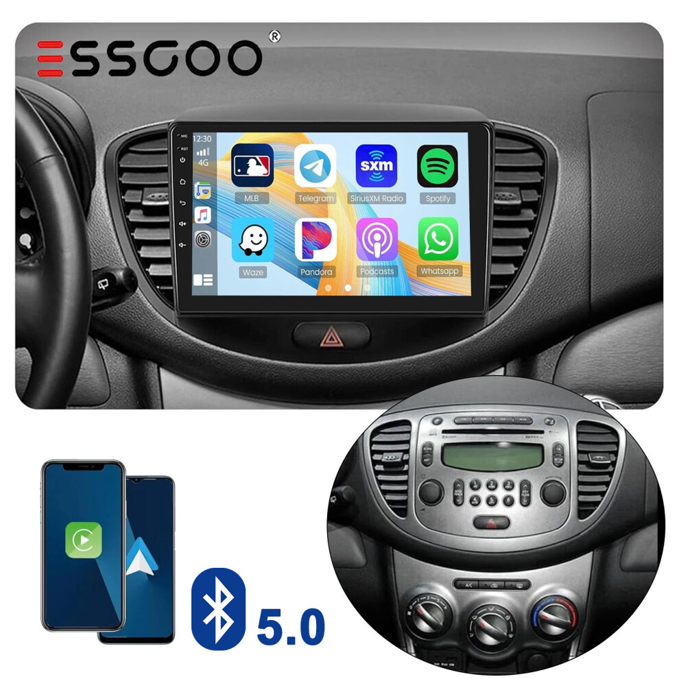 Photos - Other for Computer For Hyundai i10 2007- Apple CarPlay Android Auto Head Unit Car Radio Stereo 2013
