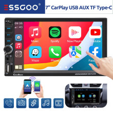 For Apple CarPlay 7" Double 2 DIN Car Stereo Radio Android Auto Touch Screen USB