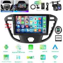 DAB+ For Ford Transit Custom Apple Carplay Android 15 Car Stereo Radio GPS +Cam