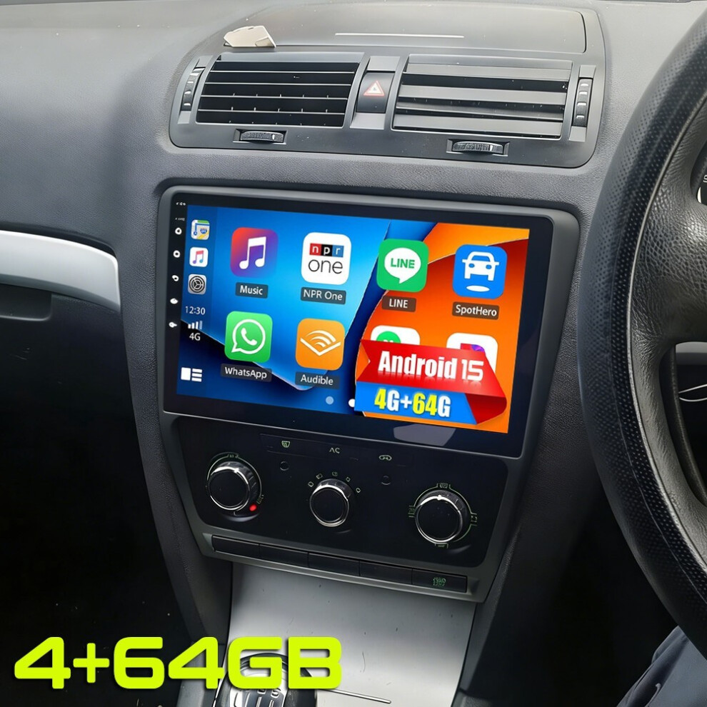Photos - Other for Computer 4+64GB For Skoda Octavia Mk2 2008- Car Stereo Radio Android 15 CarPlay Navi 2013
