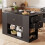 Modern Black Kitchen Island with Drawers 1
