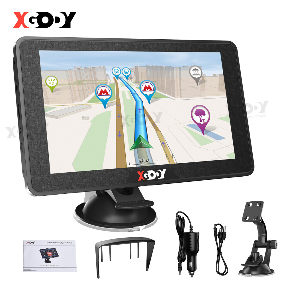 Photos - GPS Accessory Xgody 7" Car GPS Navigation Truck Sat Nav 16G Free Lifetime UK&EU Maps Touch Screen UK 