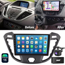 DAB+ For Ford Transit Custom Carplay Android 15 Car Stereo Radio GPS Head Unit