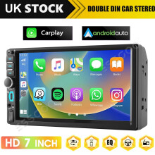 Double 2 Din 7" Car Stereo FM USB Apple Carplay & Android Auto Play MP5 BT Radio