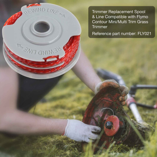 Flymo Strimmer Trimmer Spool & Line Compatible With Flymo Mini Trim Contour XT
