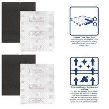 4 x Grease & Carbon Charcoal Cooker Hood Filters Universal Cut to Size 47 x 57cm