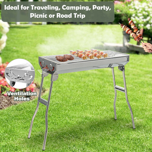 Folding Charcoal Barbecue Grill 2