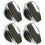 Belling 4 Pack Genuine Belling Oven Cooker Gas Hob Control Switch Knobs Silver Chrome 1