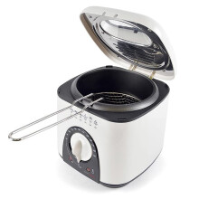 Deep Fat Fryer Compact with Thermostat Small 1L White - KitchenPerfected