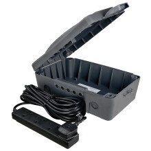 Weatherproof Outdoor Electric Box with Extension Lead 4 Gang 10m IP54 Masterplug