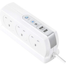 Masterplug Surge Protected Extension Lead | 6 way | 2 USB Ports | Switched Block
