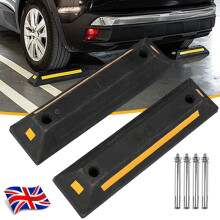2PCS Wheel Stopper Heavy Duty Garage Parking Stop Assist Block Car Truck Rubber