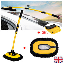 PRO. 15 Curved Car Wash Brush Adjustable Telescopic Mop Vehicle Cleaning Tool