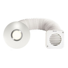 Ceiling Extractor Fan with LED Light Shower Illumi Simply Silent Xpelair SSISFC