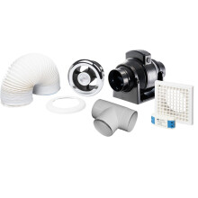 Manrose Inline Extractor Fan Light Kit with Timer Shower Bathroom PROCFTSLKCLED