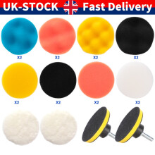 22X Car Polisher Gross Polishing Pads for Drill Sponge Buffer Waxing Buffing Kit