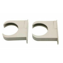 Set of 2 Tubular Heater Brackets - Suitable for Dimplex/Sunhouse/Philips - Cream