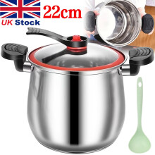 8L Stainless Steel Multi-Functional Cooking Pot Soup Pot Glass Lid Stew Pot Set