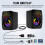 Portable For PC Laptop Computer Desktop USB Black Stereo Speakers System 3W*2 1
