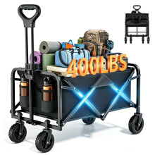 400lbs Foldable Heavy Duty Garden Camping Beach Cart Festival Trolley Cart Wagon