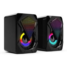 LED PC Surround Sound System Speakers Gaming Bass USB Wired for Desktop Computer