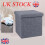 Folding Ottoman Storage Box Foot Stool Seat Room Storage Folding Bench FootStool 1