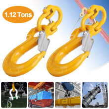 2PCS Hammerlock+Eye Sling Hook Safety Chain Caravan Trailer Connecting Extension