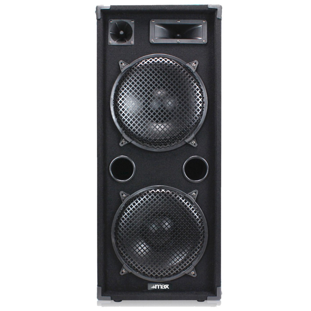 Photos - Speakers Max SP212 Dual 12" DJ Speaker 1400W PA System for Parties & Events