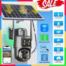 Solar Panel CCTV PTZ Camera Security Outdoor 8MP Human Detect IP Camera 360 View