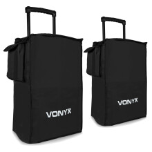 Pair of 15" Universal Speaker Soft Bag Covers, Vonyx SC15 - Black