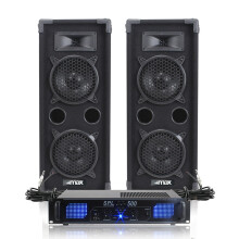 2x MAX 2 x 6" Speakers EQ Power Amplifier Cables Bedroom DJ Party 1200W SSC2823