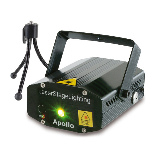 Beamz Apollo Multipoint Disco Laser Lights - Red & Green DJ Lighting