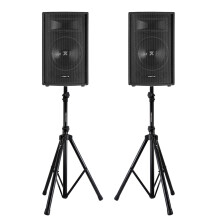 Vonyx SL10 Passive 10" DJ Speakers Pair with Stands 1000W Sound System