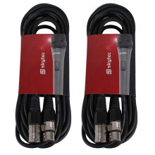 Skytec XLR Microphone Cable 6m Pair - Male To Female Audio Leads