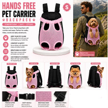 Pet Cat Dog Carrier Travel Bag Backpack Legs Out Pet Front Carrier