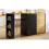 (Black) Extendable Bar Table 138-204x39x104cm Rotating 6